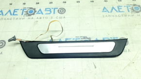 Audi A6 C8 19-25 black outer rear right door sill with chrome insert and backlight, scratches