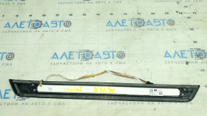 Audi A6 C8 19-25 black outer door sill trim with chrome insert and backlight, S-Line, scratches, dents on chrome
