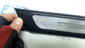 Audi A6 C8 19-25 black outer door sill trim with chrome insert and backlight, S-Line, scratches, dents on chrome