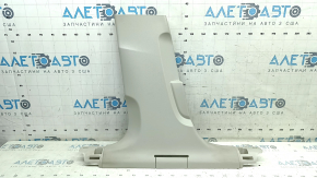 Lower left center pillar trim for Audi A6 C8 19-21, light gray, worn, needs cleaning
