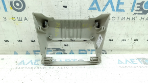 Audi A6 C8 19-25 rear upper center console trim, light gray, worn, needs cleaning