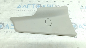 Front left center console trim for Audi A6 C8 19-21, light gray, with plug