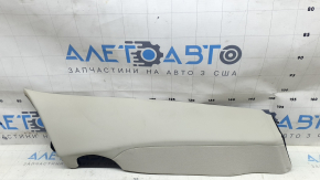 Right side bolster of the 2nd row of seats for Audi A6 C8 19-25, brown leather, wrinkled, worn