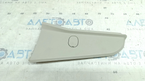 Front right center console trim for Audi A6 C8 19-21, light gray, with plug