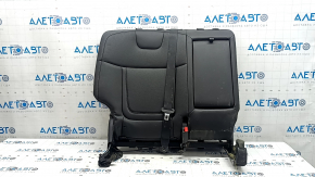 Rear seat backrest, 2nd row, left, Hyundai Tucson 22-24, black leather, perforated, dry-cleanable, wrinkled