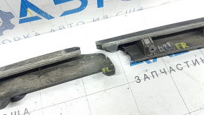 Hyundai Tucson 2022-2024 front bumper center trim, gray structure, painted black, broken, cracked