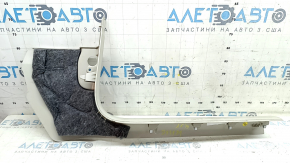 Inner front left door sill trim for Audi A6 C8 19-21, light gray, scratches, worn, needs cleaning