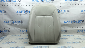 Driver's seat back upholstery for Audi A6 C8 19-25, light gray leather, heated, ready to clean