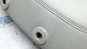 Driver's seat back upholstery for Audi A6 C8 19-25, light gray leather, heated, ready to clean