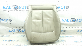 Driver's seat cushion upholstery for Audi A6 C8 19-25, light gray leather, heated, ready to clean