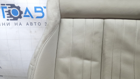 Driver's seat cushion upholstery for Audi A6 C8 19-25, light gray leather, heated, ready to clean