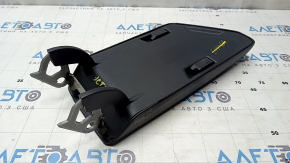 Armrest VW Jetta 19-21 black leather, black stitching, needs cleaning, dented