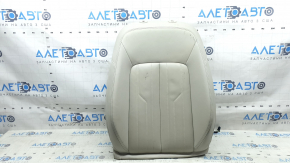 Audi A6 C8 19-25 passenger seat back upholstery, light gray leather, heated, ready to clean