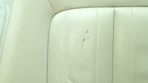 Audi A6 C8 19-25 passenger seat back upholstery, light gray leather, heated, ready to clean
