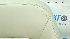Audi A6 C8 19-25 passenger seat back upholstery, light gray leather, heated, ready to clean