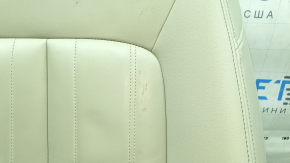 Audi A6 C8 19-25 passenger seat back upholstery, light gray leather, heated, ready to clean