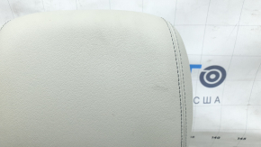 Audi A6 C8 19-25 passenger seat headrest, light gray leather, ready to clean