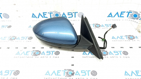 Right side mirror for VW Jetta 19-23, 5+2 pins, BSM, heated, blue