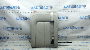 Rear seat backrest, 2nd row, right, Audi A6 C8 19-20, brown leather, Comfort, with belt, creased, scratches