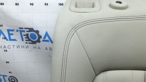 Rear seat backrest, 2nd row, right, Audi A6 C8 19-20, brown leather, Comfort, with belt, creased, scratches