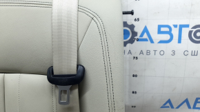 Rear seat backrest, 2nd row, right, Audi A6 C8 19-20, brown leather, Comfort, with belt, creased, scratches