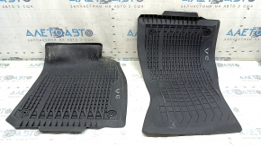 Set of 2 rear floor mats for Audi A6 C8 19-25, black rubber