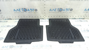 Set of 2 rear floor mats for Audi A6 C8 19-25, black rubber