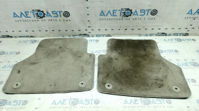 Set of floor mats for Audi A6 C8 19-19, light gray cloth, dry-cleanable