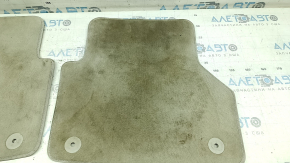 Set of floor mats for Audi A6 C8 19-19, light gray cloth, dry-cleanable