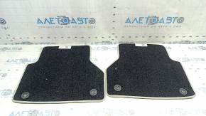 Set of floor mats for Audi A6 C8 19-19, light gray cloth, dry-cleanable