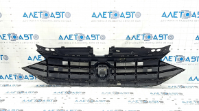 19-21 VW Jetta radiator grille without radar emblem, sand, swollen chrome