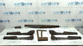 A set of interior trims for the Audi A6 C8 19-21, birch wood, achatgr, "quattro", broken guide