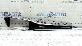 Audi A6 C8 19-24 front panel trim, glossy black, chrome, Quattro, scratches