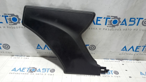 Tesla Model S 16-20 center console trim, right side, black leather, gray stitching
