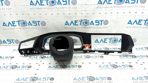 VW Jetta 19-22 black gloss front panel trim, without air vent, with steering column trim, scratches