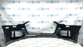 Bare front bumper for Audi A6 C8 19-23 with park assist and headlight washer, S-Line, without cap, blue, fake, scratches, broken fasteners