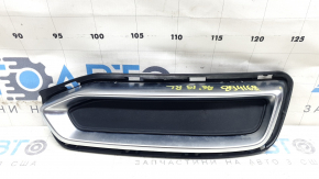 Left rear bumper lip trim for Audi A6 C8 19-23 with molding, chrome, S-line