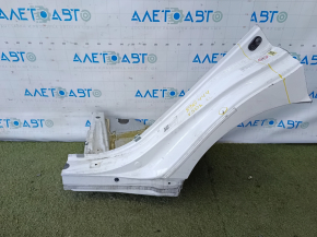 Left rear fender dent on a Toyota Camry v50 12-14 USA body, white, rusty, bumper