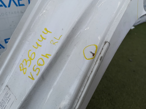 Left rear fender dent on a Toyota Camry v50 12-14 USA body, white, rusty, bumper