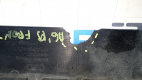 Front bumper guard for Audi A6 C8 19-25 S-Line, missing fragment, broken fasteners, cracked, scratches