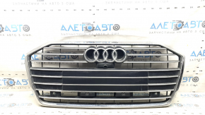 Audi A6 C8 19-23 radiator grille assembly for parking sensors, radar and camera, chrome, with emblems and trims, sand