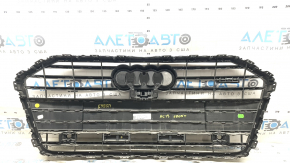 Audi A6 C8 19-23 radiator grille assembly for parking sensors, radar and camera, chrome, with emblems and trims, sand