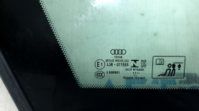 Rear left fixed glass window for Audi A6 C8 19-25 with chrome molding
