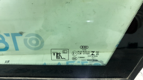 Rear right window with blind glass for an Audi A6 C8 19-25 with chrome molding, torn seal, scratches on the chrome