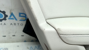 Door trim card rear left Audi A6 C8 19-24 light gray, without curtain, insert light gray leather, armrest leather light gray, upper leather dark gray, molding chrome with backlight, Bang & Oluf, with 