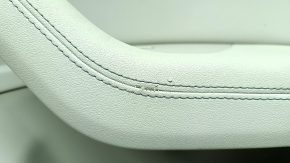 Door trim card rear right Audi A6 C8 19-24 light gray, without curtain, insert light gray leather, armrest leather light gray, upper leather dark gray, molding chrome with backlight, Bang & Oluf, with