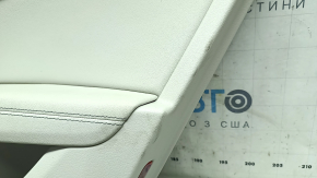 Door trim card rear right Audi A6 C8 19-24 light gray, without curtain, insert light gray leather, armrest leather light gray, upper leather dark gray, molding chrome with backlight, Bang & Oluf, with
