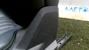 Audi E-Tron 19-23 driver's seat with airbag, electric, heated, dark gray leather, perforated, white stitching, with headrest, scratches