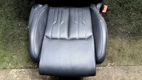 Audi E-Tron 19-23 passenger seat with airbag, electric, heated, dark gray leather, perforated, white stitching, with headrest,
