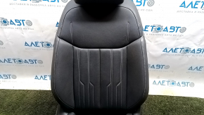 Audi E-Tron 19-23 passenger seat with airbag, electric, heated, dark gray leather, perforated, white stitching, with headrest,